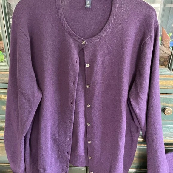 Lands' End Sweaters Cashmere Lands End Womens Rich Purple